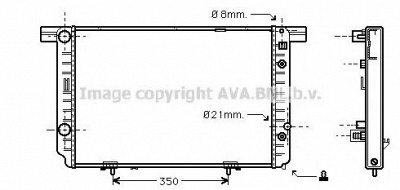 AVA QUALITY COOLING ms2237 -  Радиатор, охлаждение двигателя